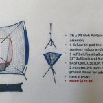 Batting Tee, Net, Ball Caddy Combo